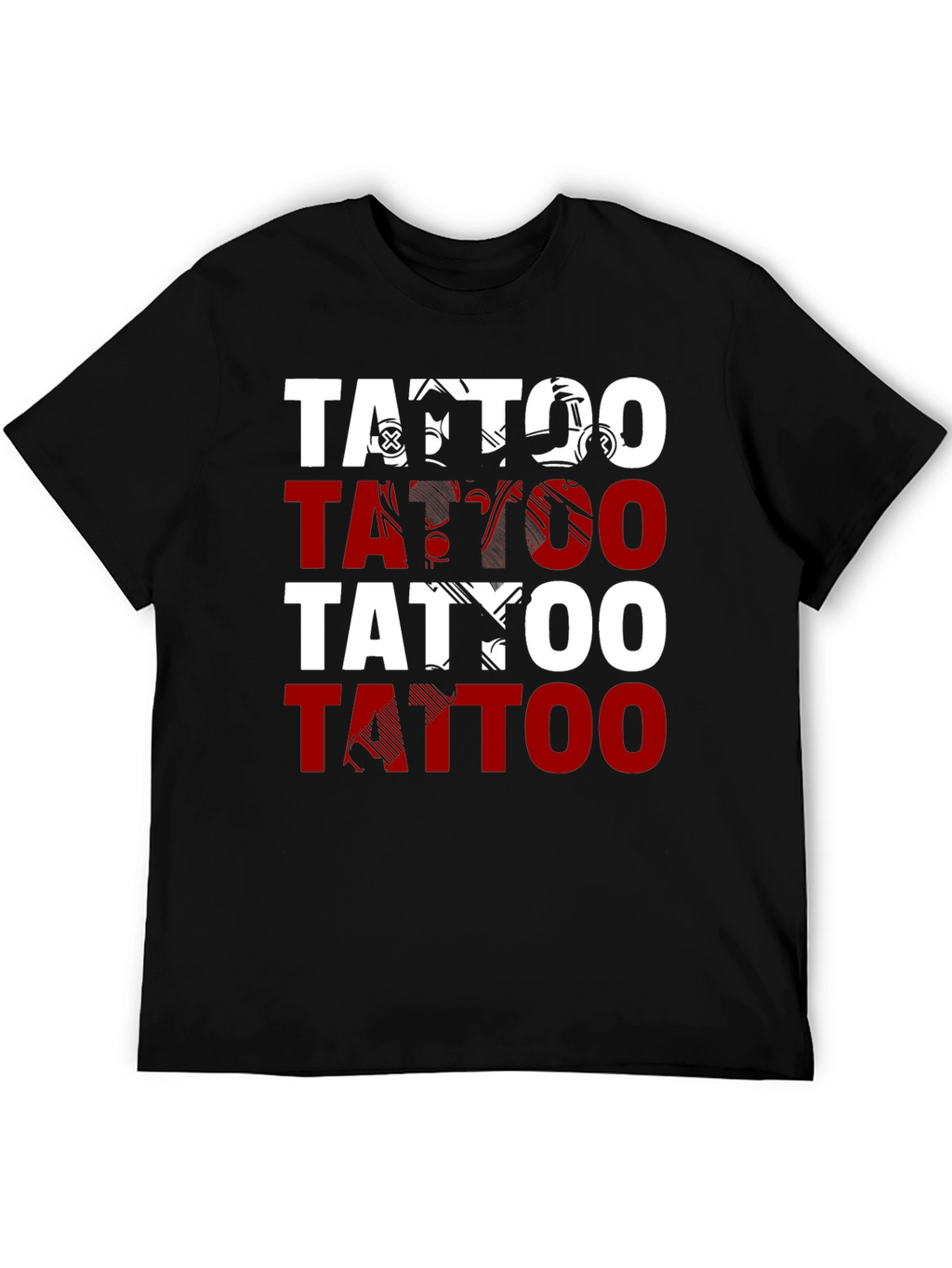 Tattoo Graphic Print Black T-Shirt