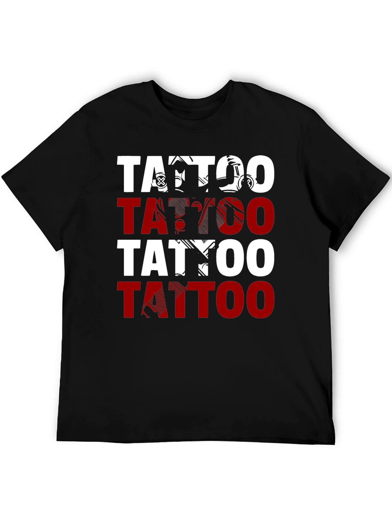 Tattoo Graphic Print Black T-Shirt