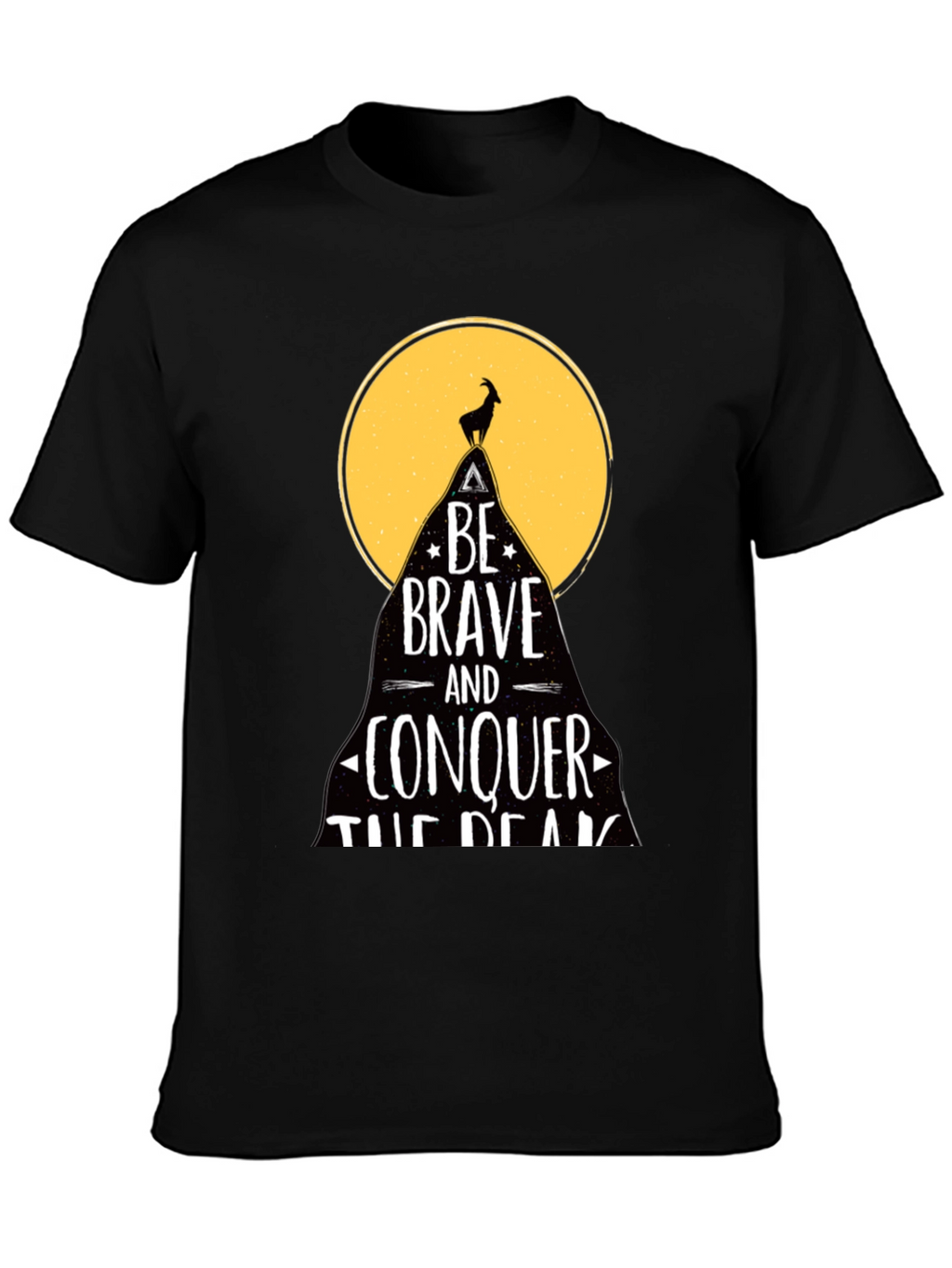 Be Brave T-Shirt - Mountain Goat Conquer Design