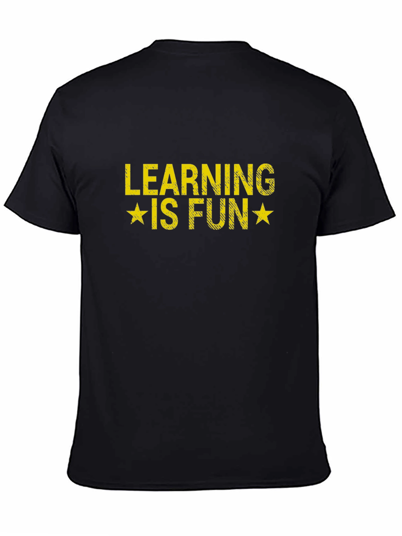 Learning is Fun Graphic T-Shirt - Black Cotton Tee