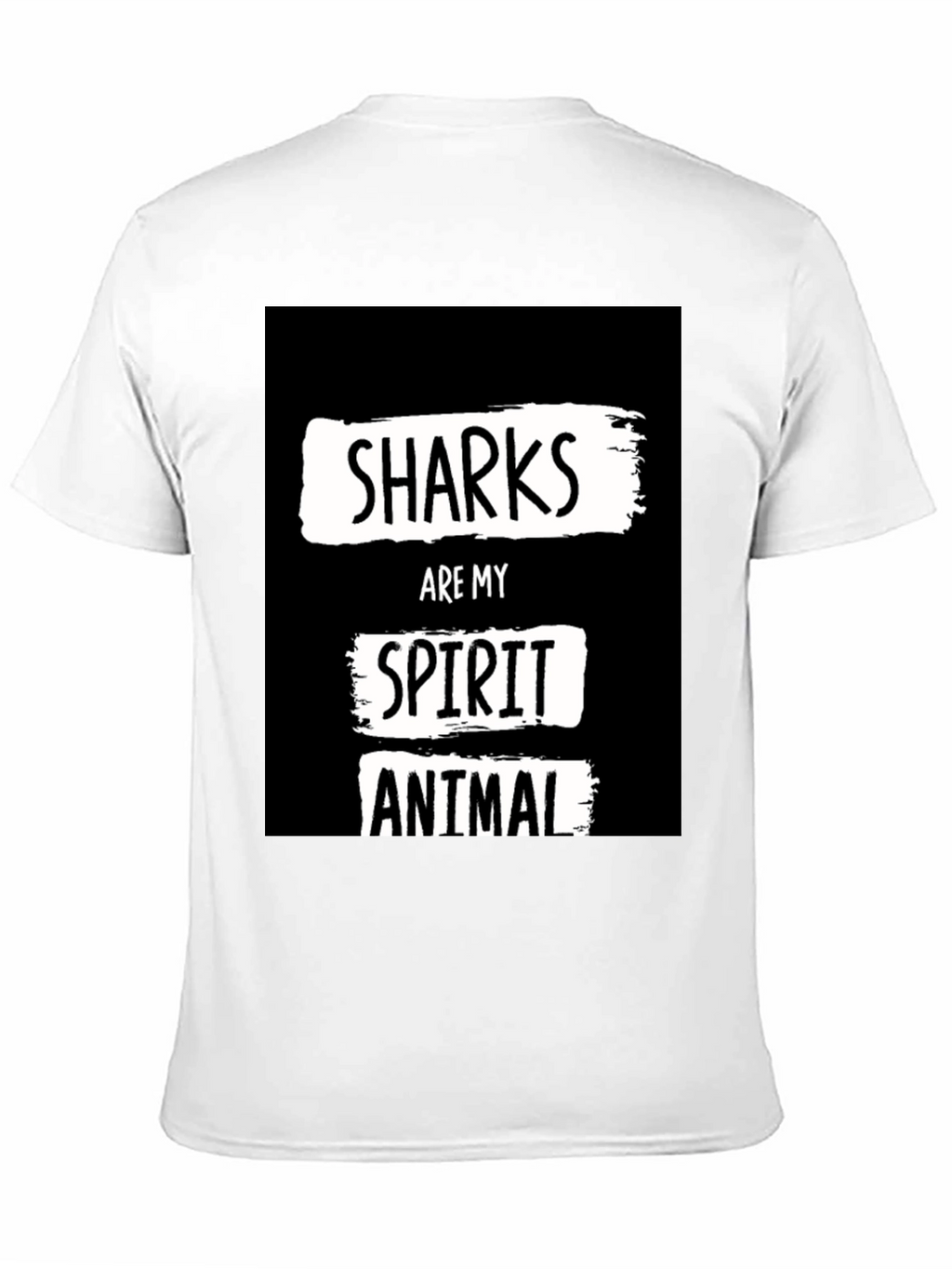Shark Spirit Animal Black Graphic T-Shirt