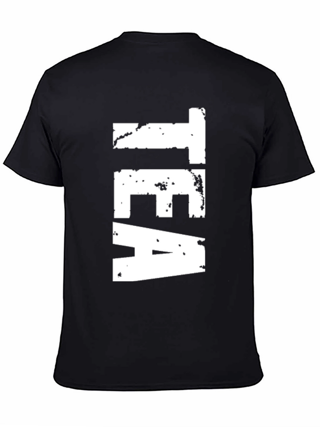 Mens Black TEA Graphic T-Shirt