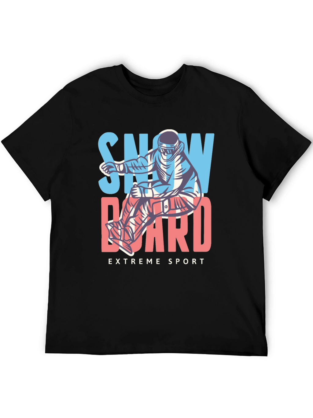 Snowboard Extreme Sport Black T-Shirt