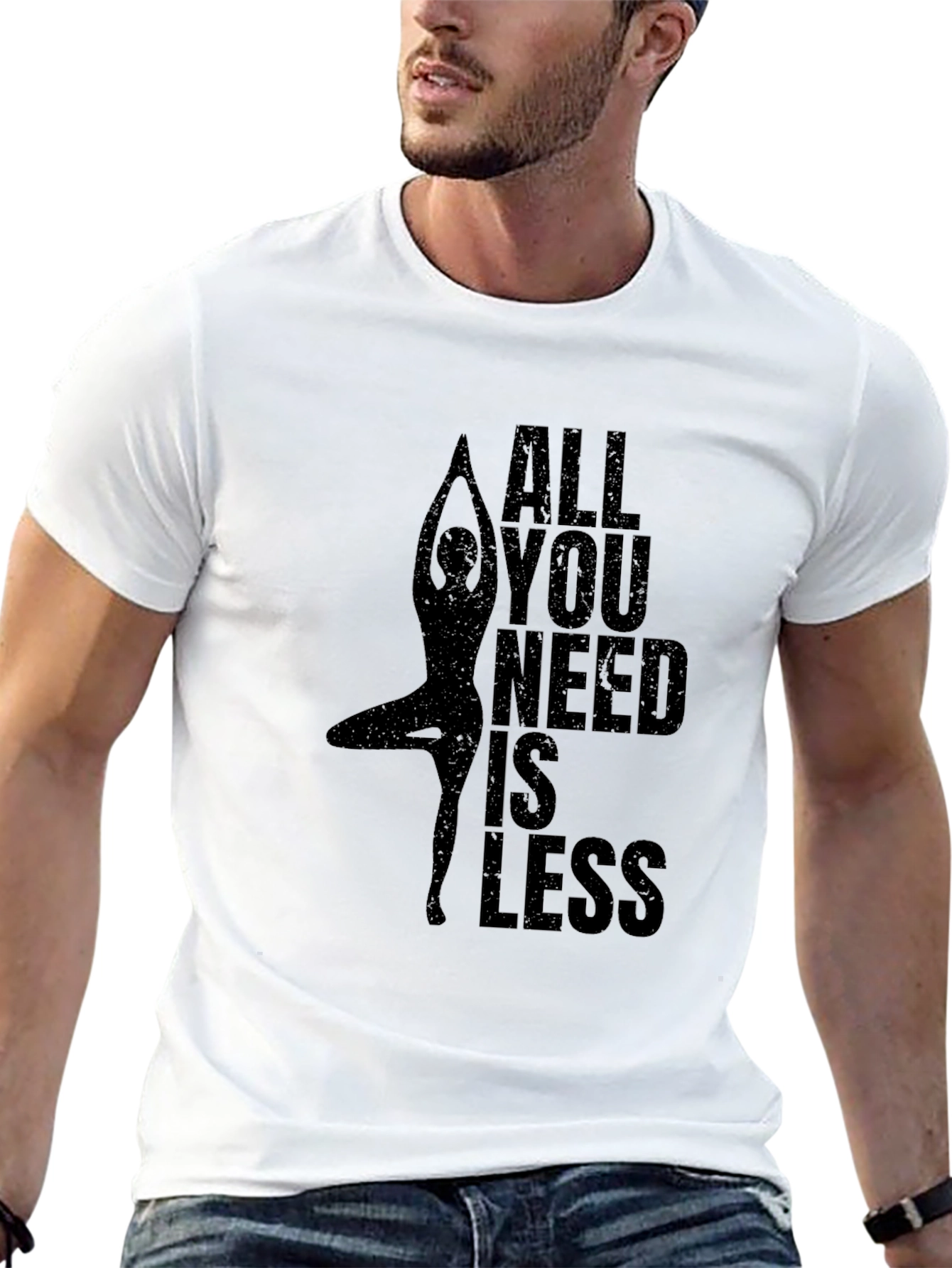 Yoga Graphic T-Shirt - All You Need Is Less