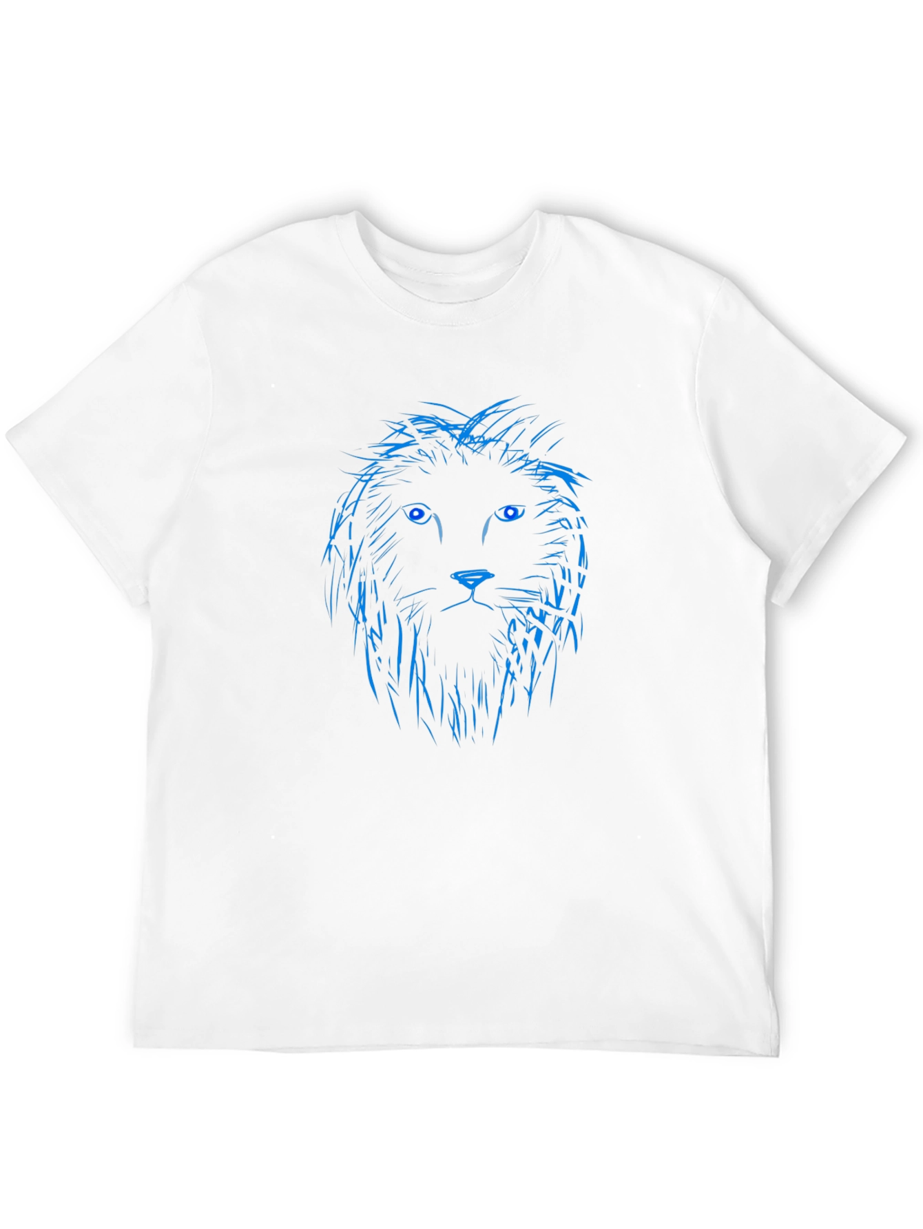 Blue Lion Graphic Black T-Shirt