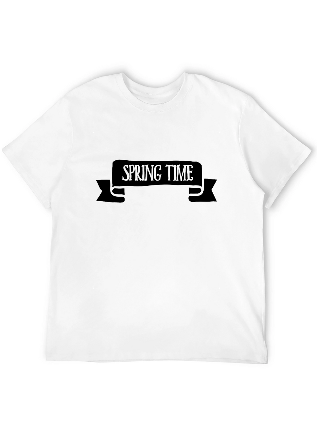 Spring Time Graphic Tee - Black Casual T-Shirt