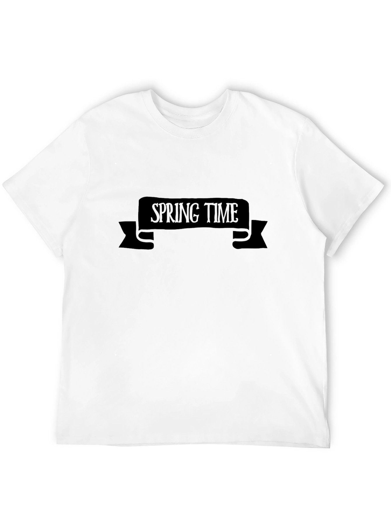 Spring Time Graphic Tee - Black Casual T-Shirt