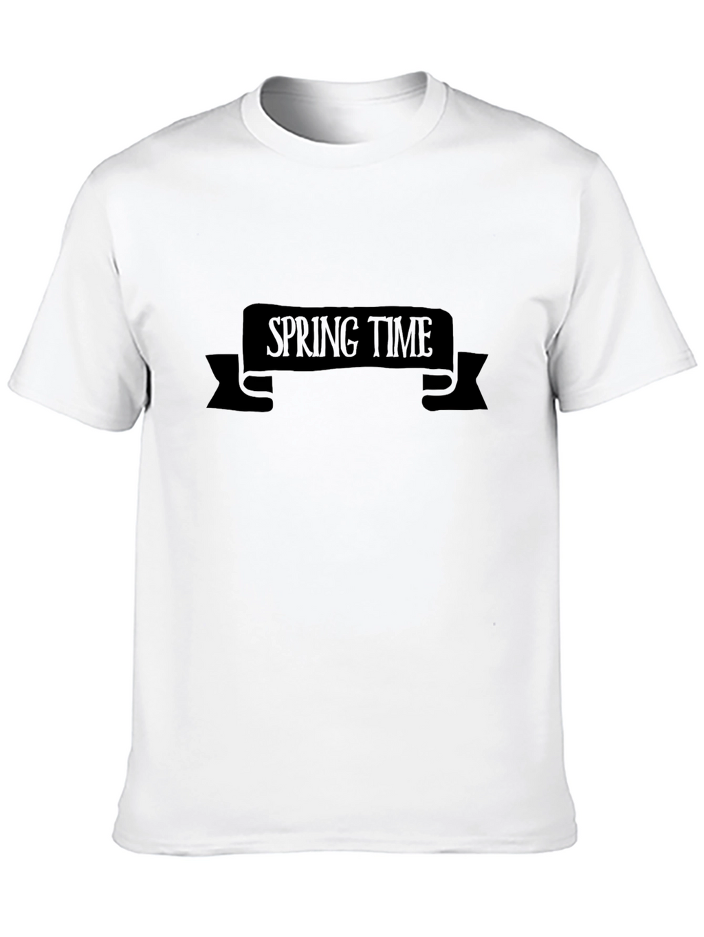 Spring Time Graphic Tee - Black Casual T-Shirt