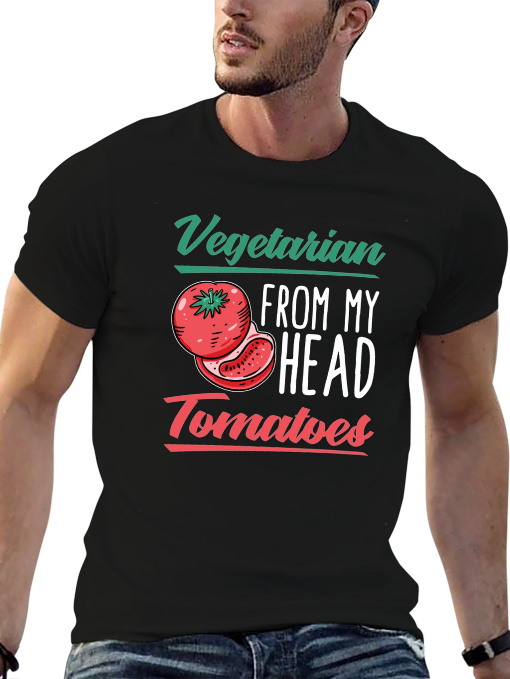 Vegetarian Tomato T-Shirt - Funny Plant-Based Tee