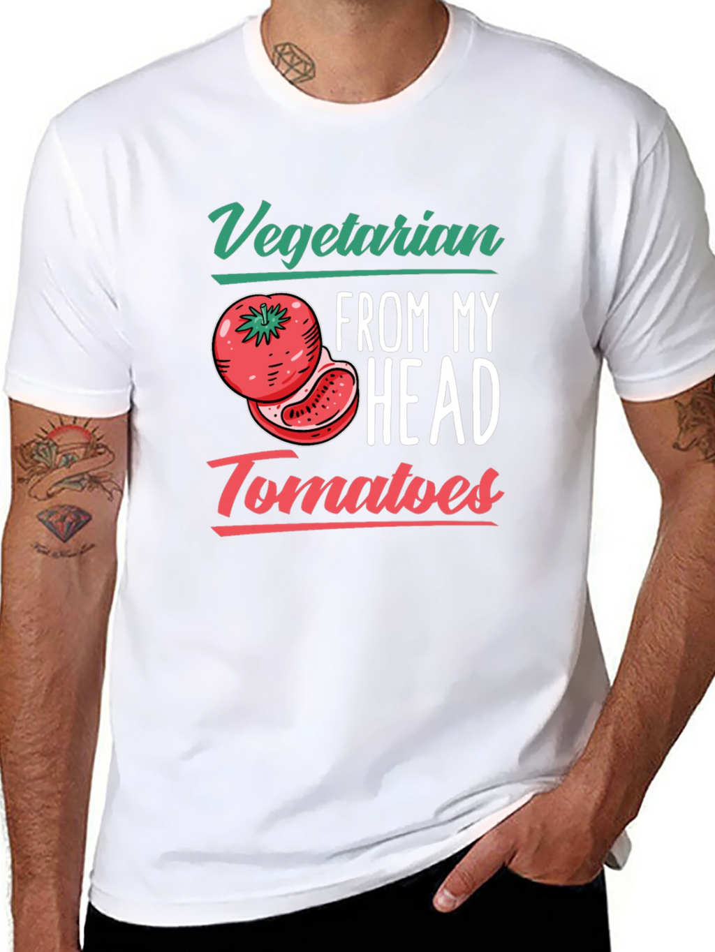 Vegetarian Tomato T-Shirt - Funny Plant-Based Tee
