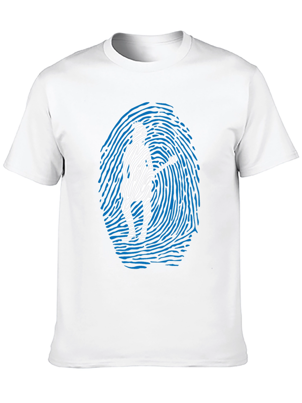 Fingerprint Silhouette Graphic T-Shirt