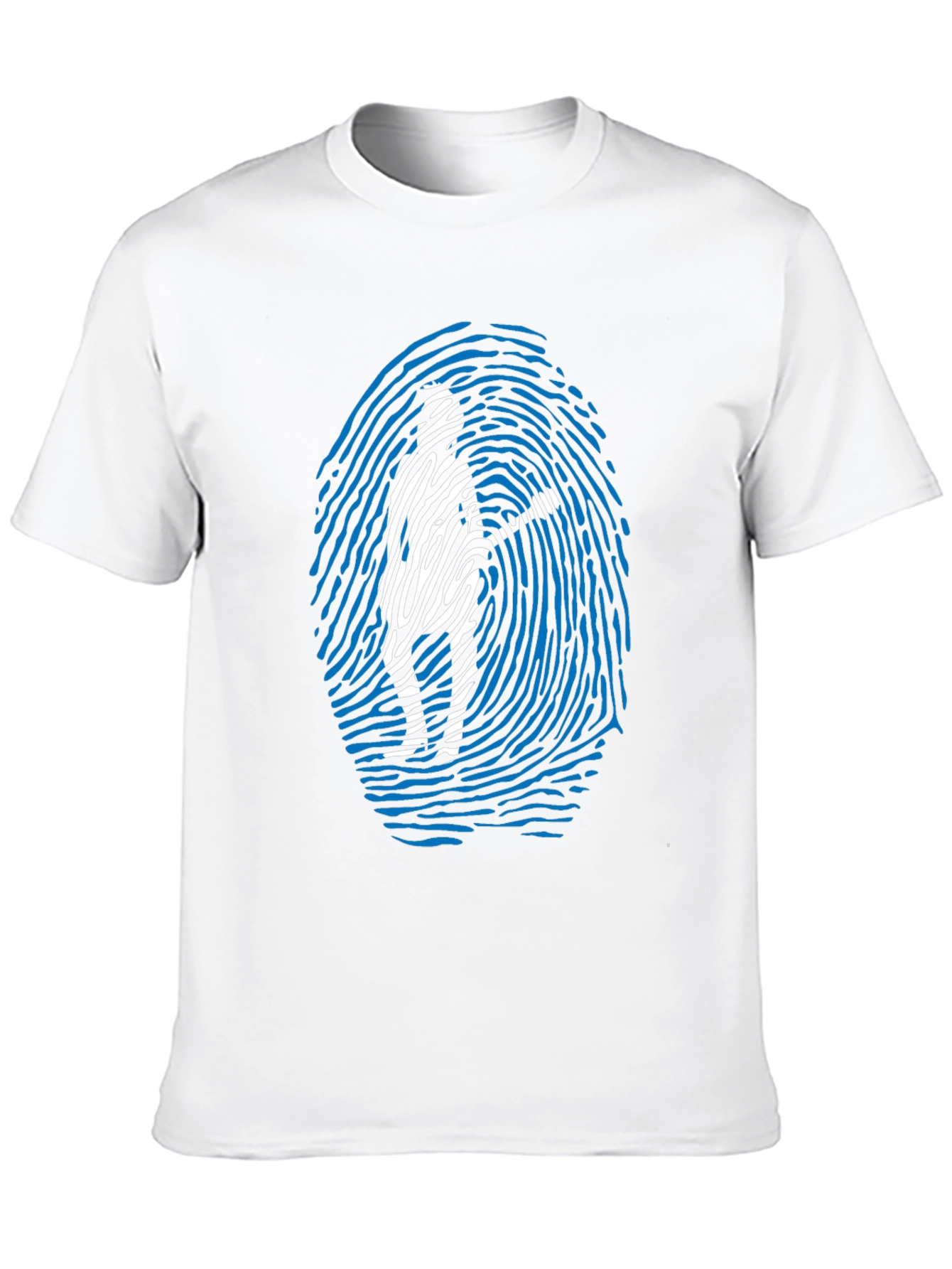 Fingerprint Silhouette Graphic T-Shirt