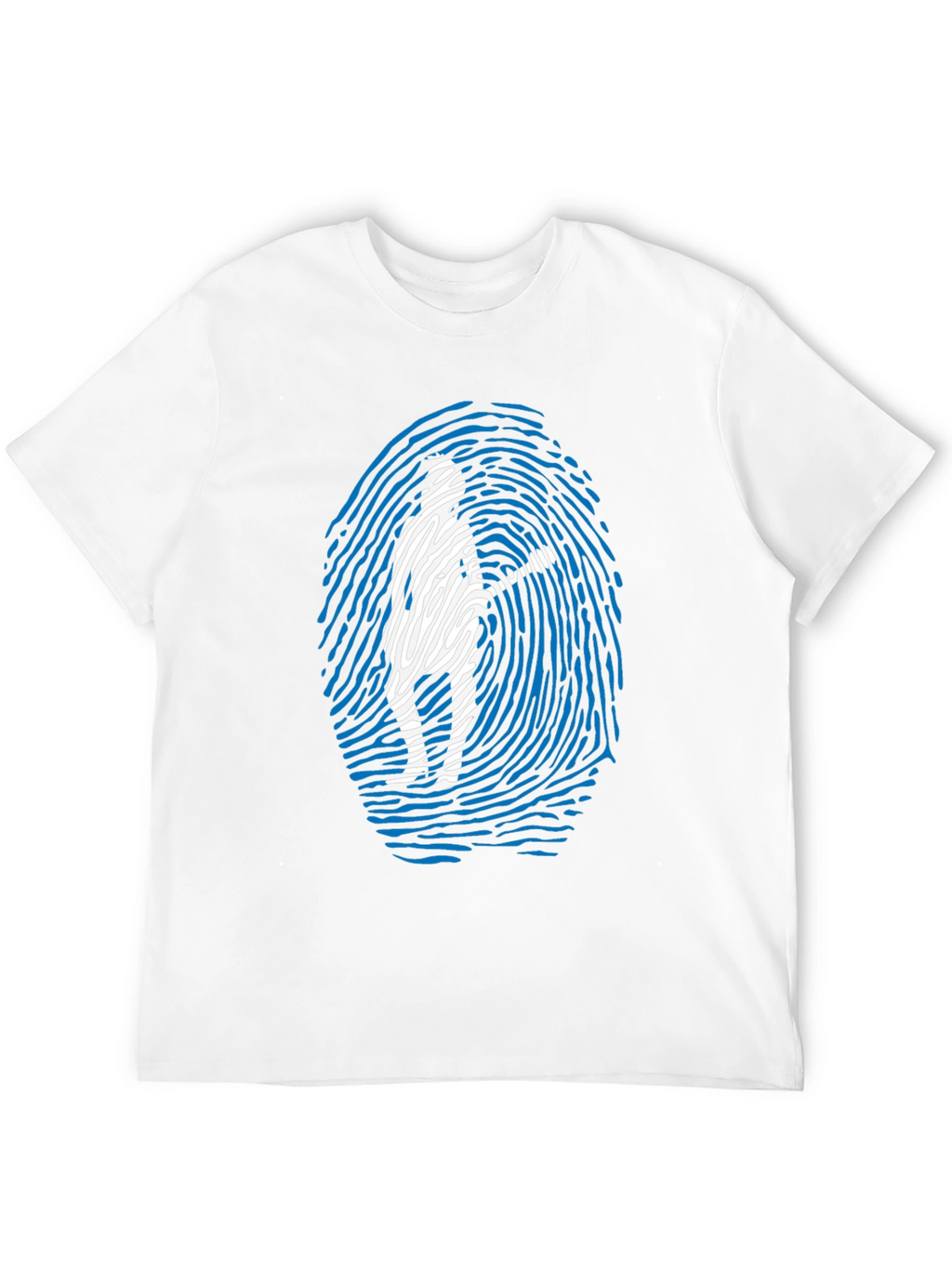 Fingerprint Silhouette Graphic T-Shirt