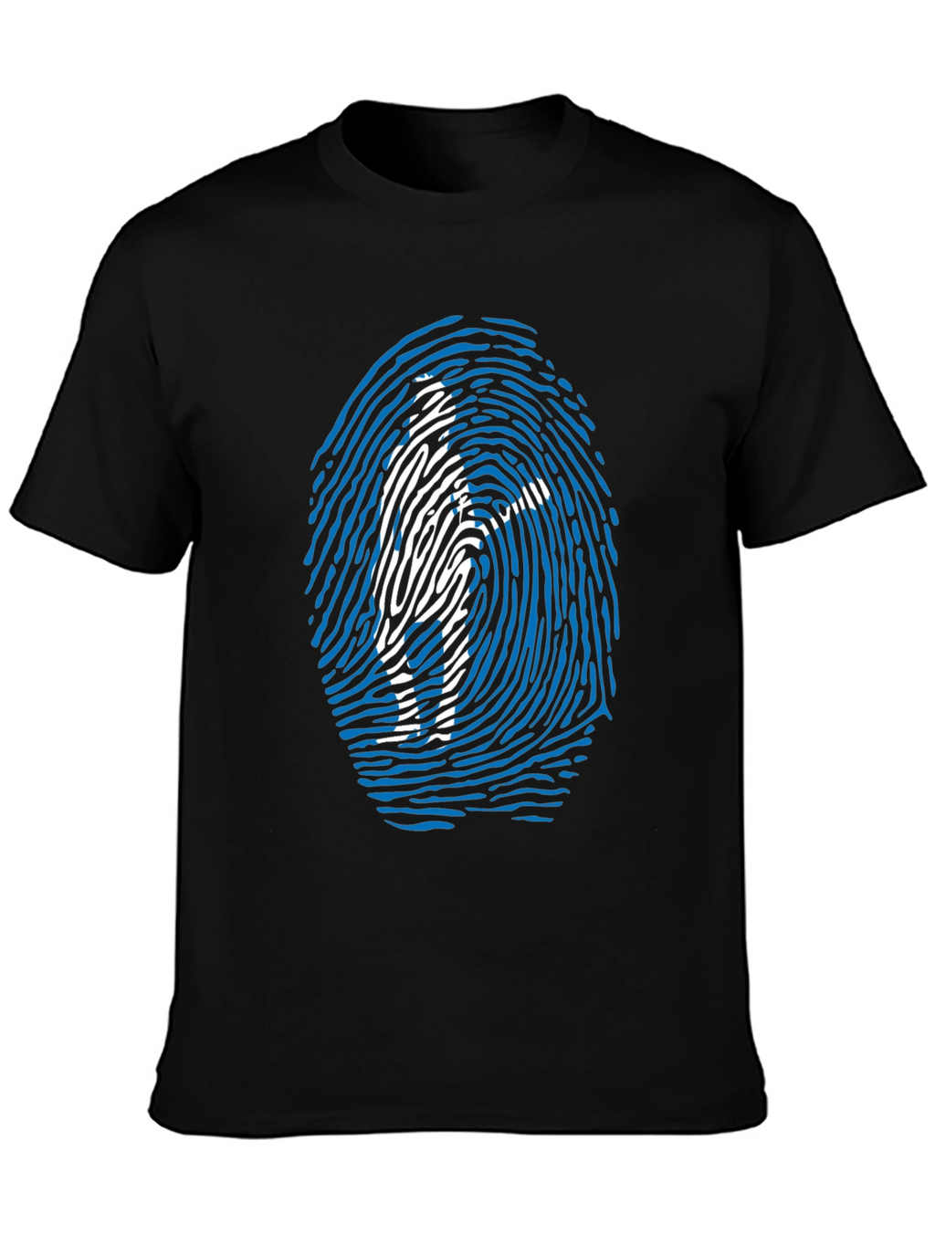 Fingerprint Silhouette Graphic T-Shirt