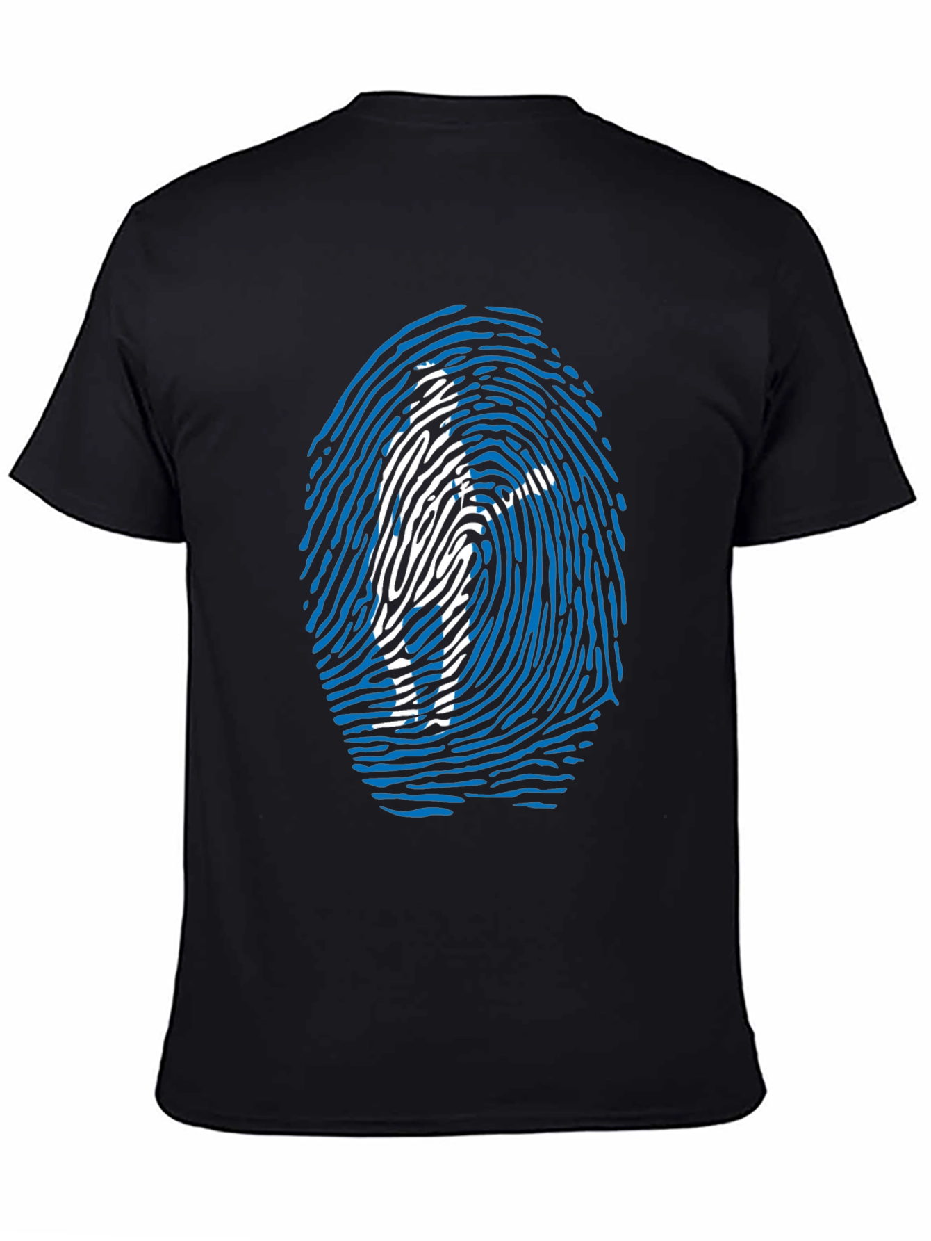 Fingerprint Silhouette Graphic T-Shirt