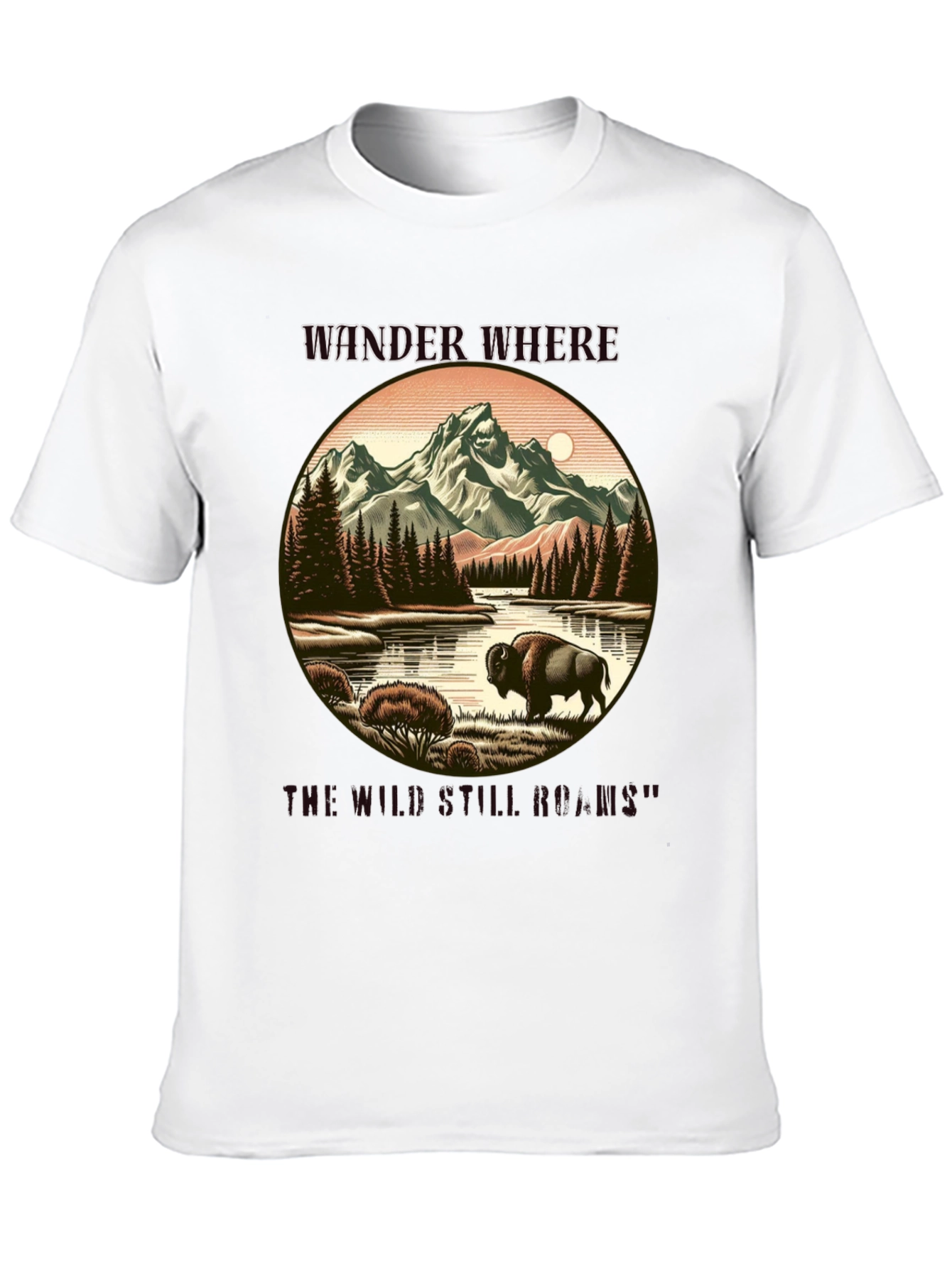 Wander Where The Wild Still Roams Black T-Shirt