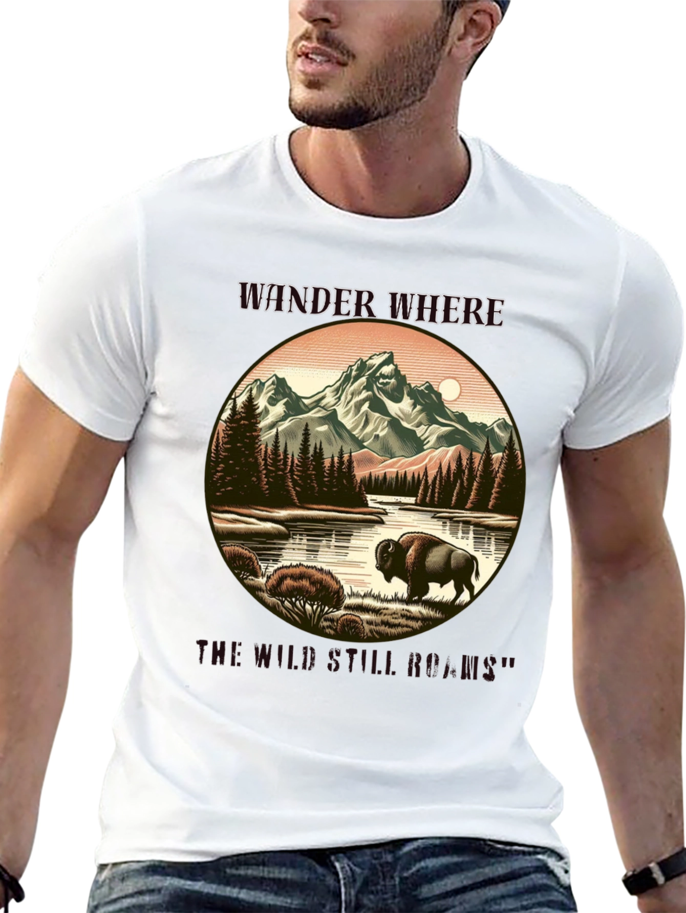 Wander Where The Wild Still Roams Black T-Shirt