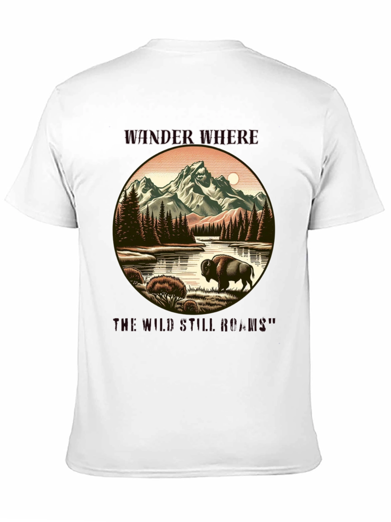Wander Where The Wild Still Roams Black T-Shirt