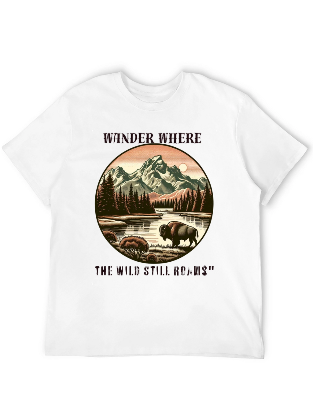 Wander Where The Wild Still Roams Black T-Shirt