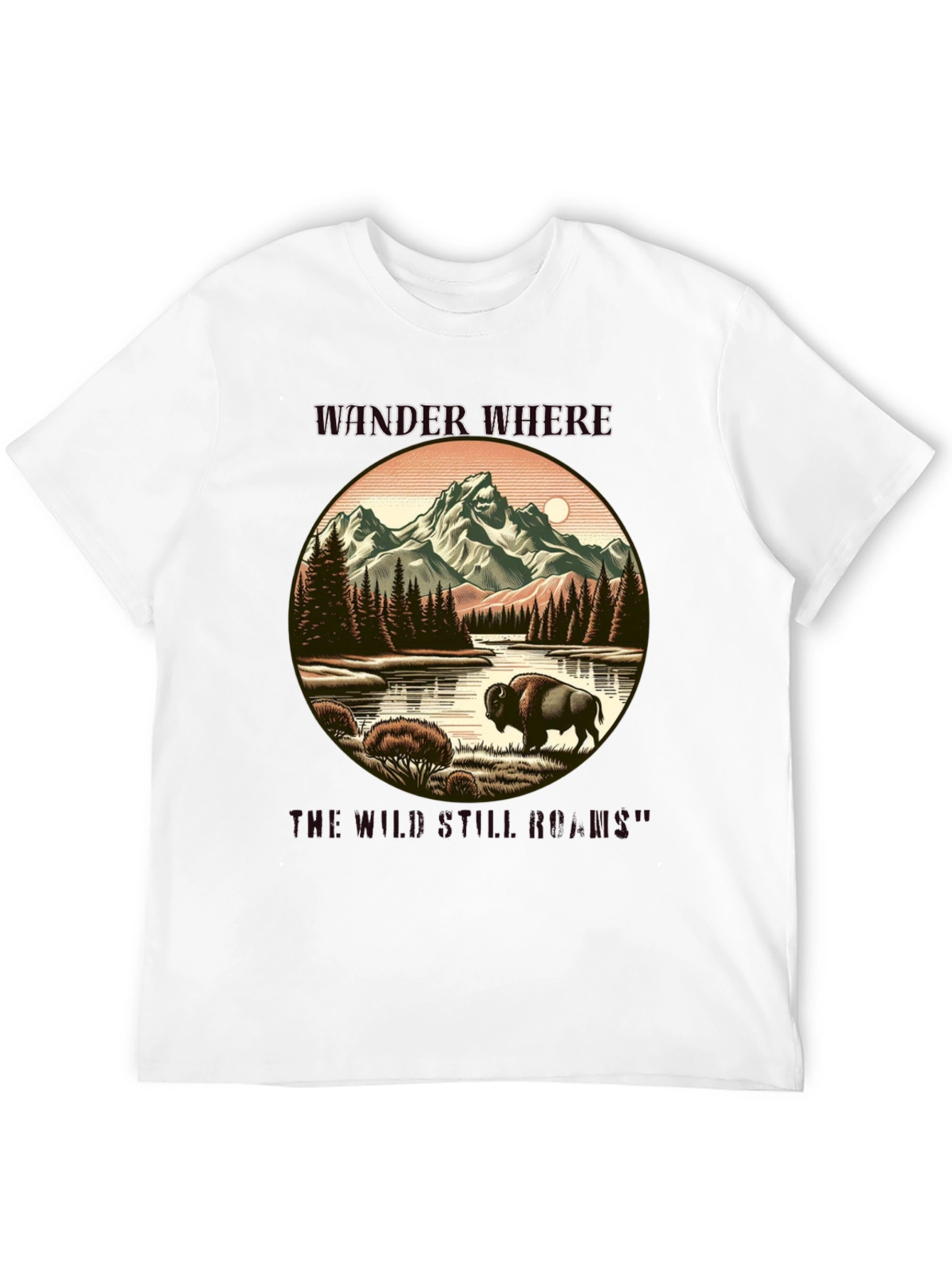 Wander Where The Wild Still Roams Black T-Shirt