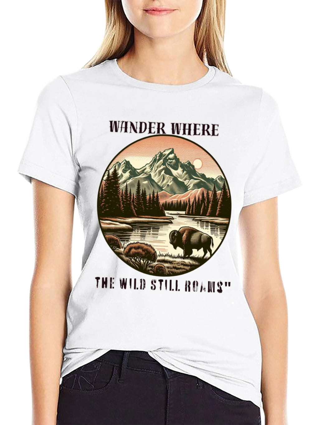 Wander Where The Wild Still Roams Black T-Shirt