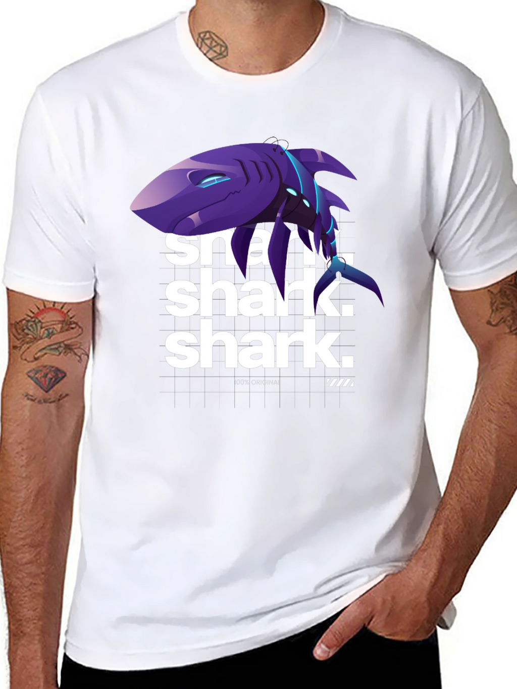 Shark Graphic T-Shirt - 100% Original