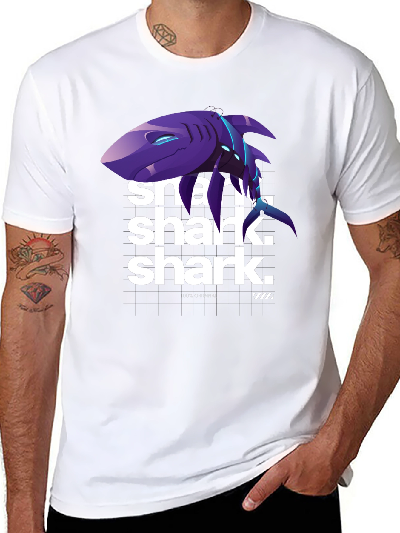 Shark Graphic T-Shirt - 100% Original