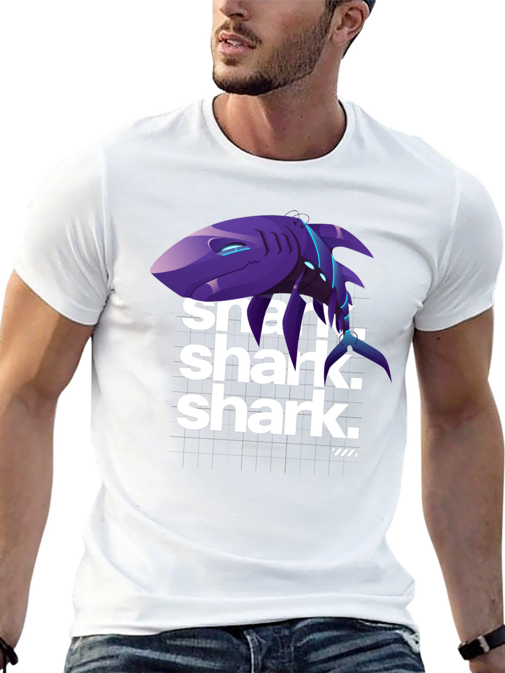 Shark Graphic T-Shirt - 100% Original