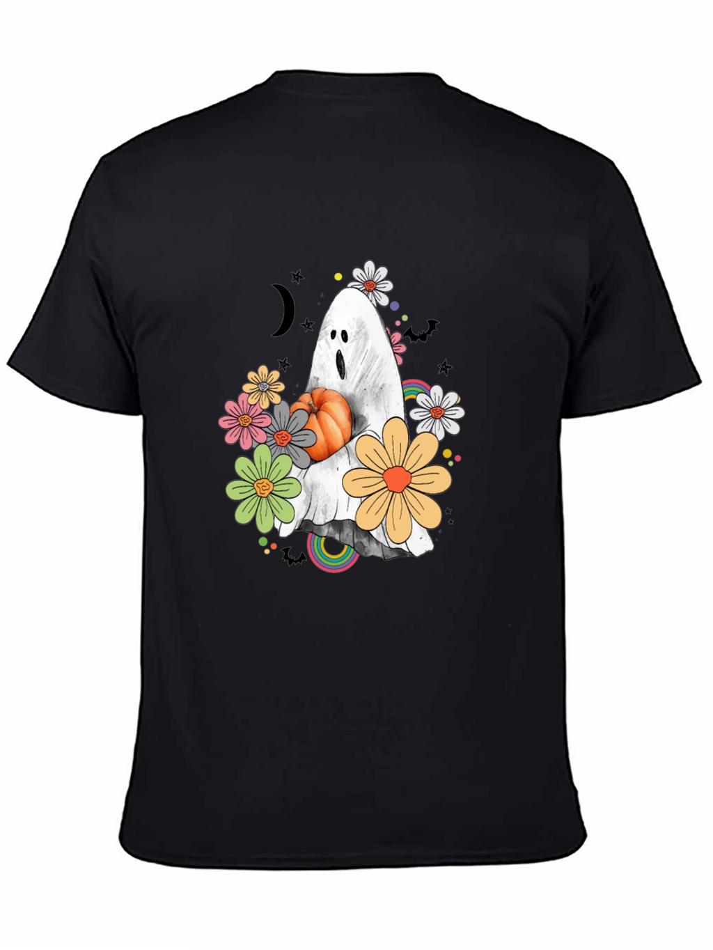 Halloween Ghost Pumpkin Graphic T-Shirt