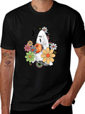 Halloween Ghost Pumpkin Graphic T-Shirt