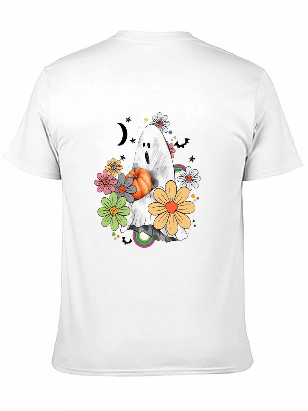 Halloween Ghost Pumpkin Graphic T-Shirt