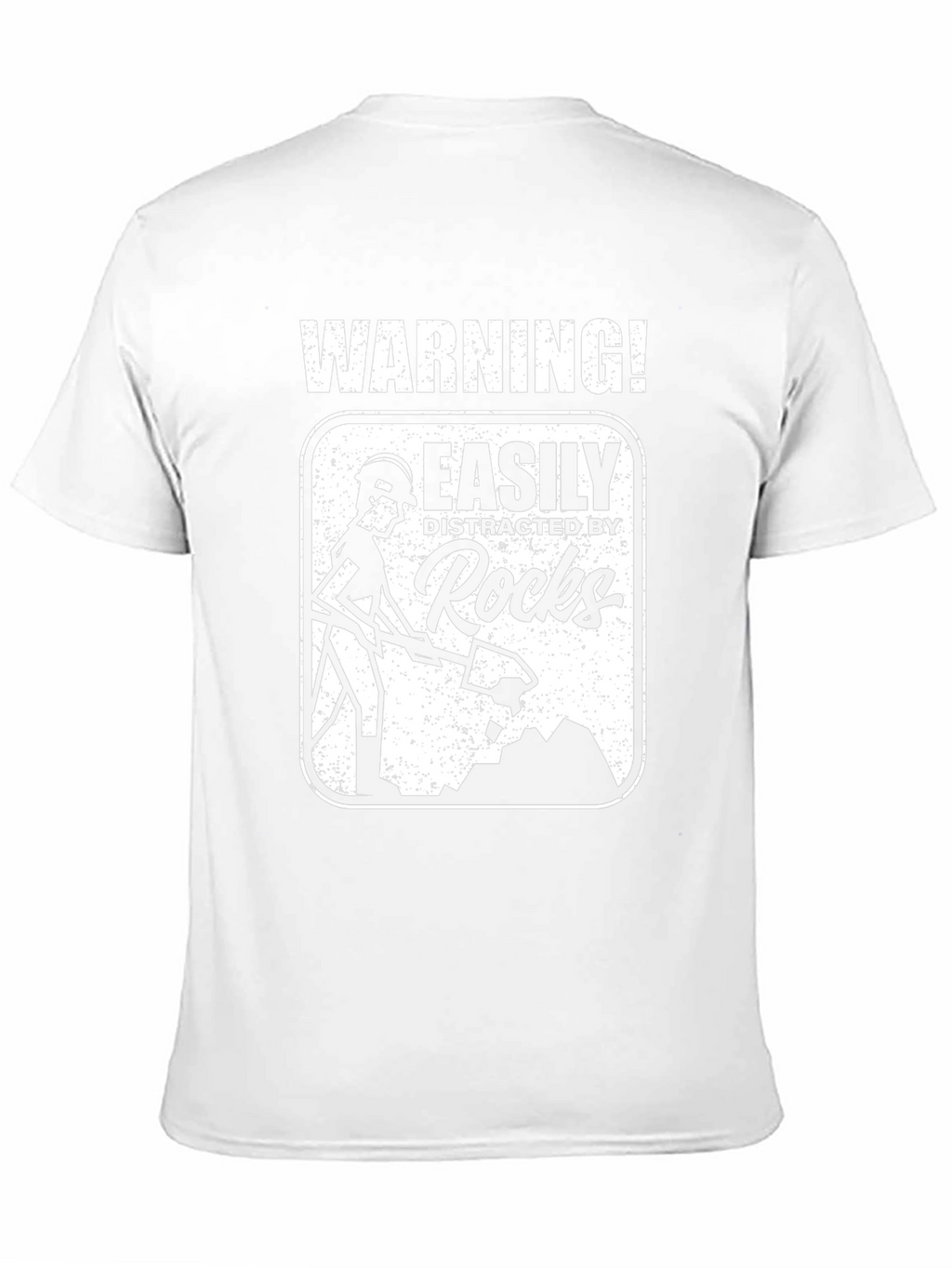 Warning! Easily Distracted By Rocks Black T-Shirt