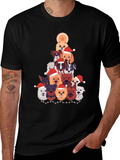 Festive Dog Christmas Tree Graphic Tee