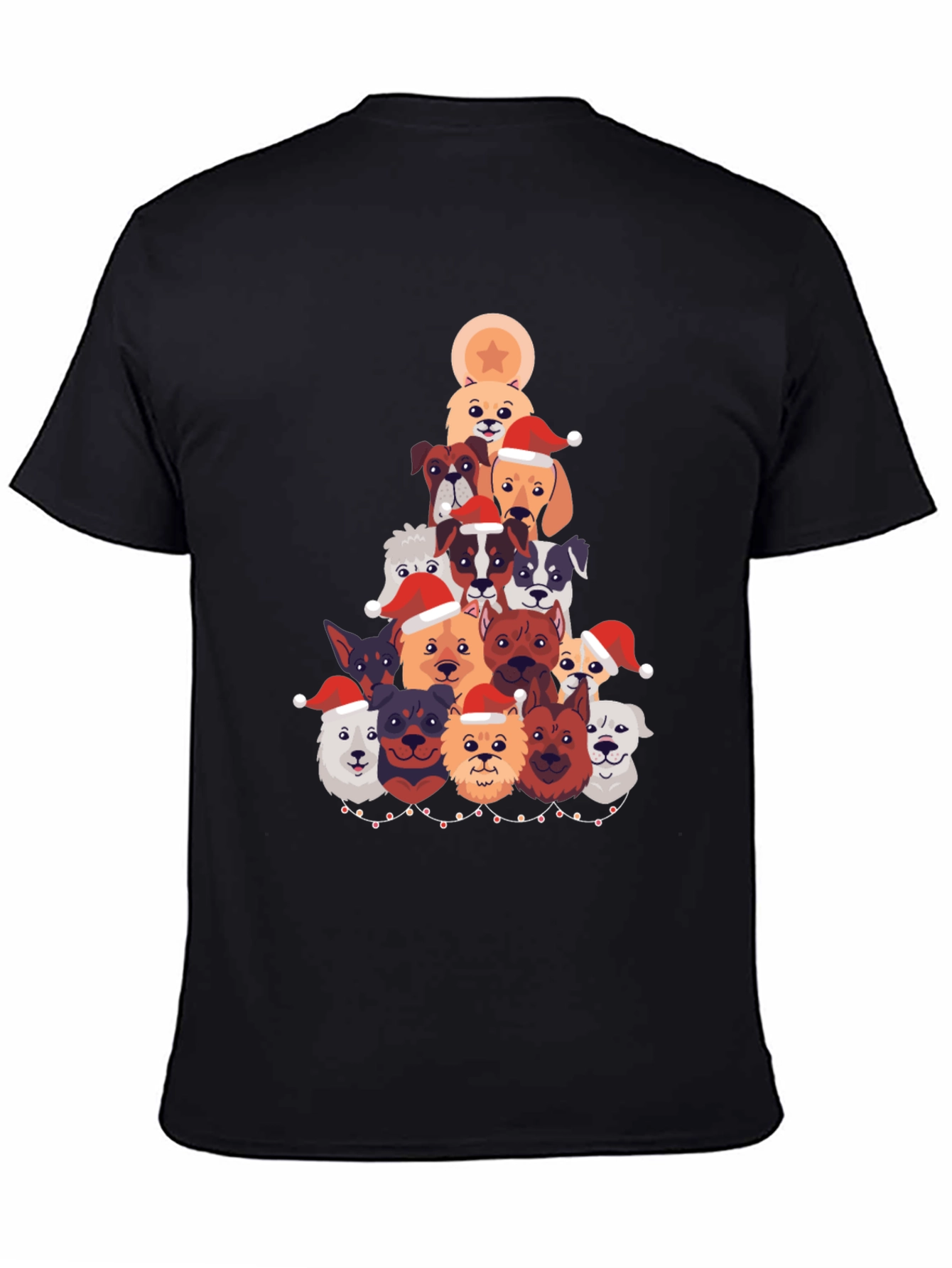 Festive Dog Christmas Tree Graphic Tee