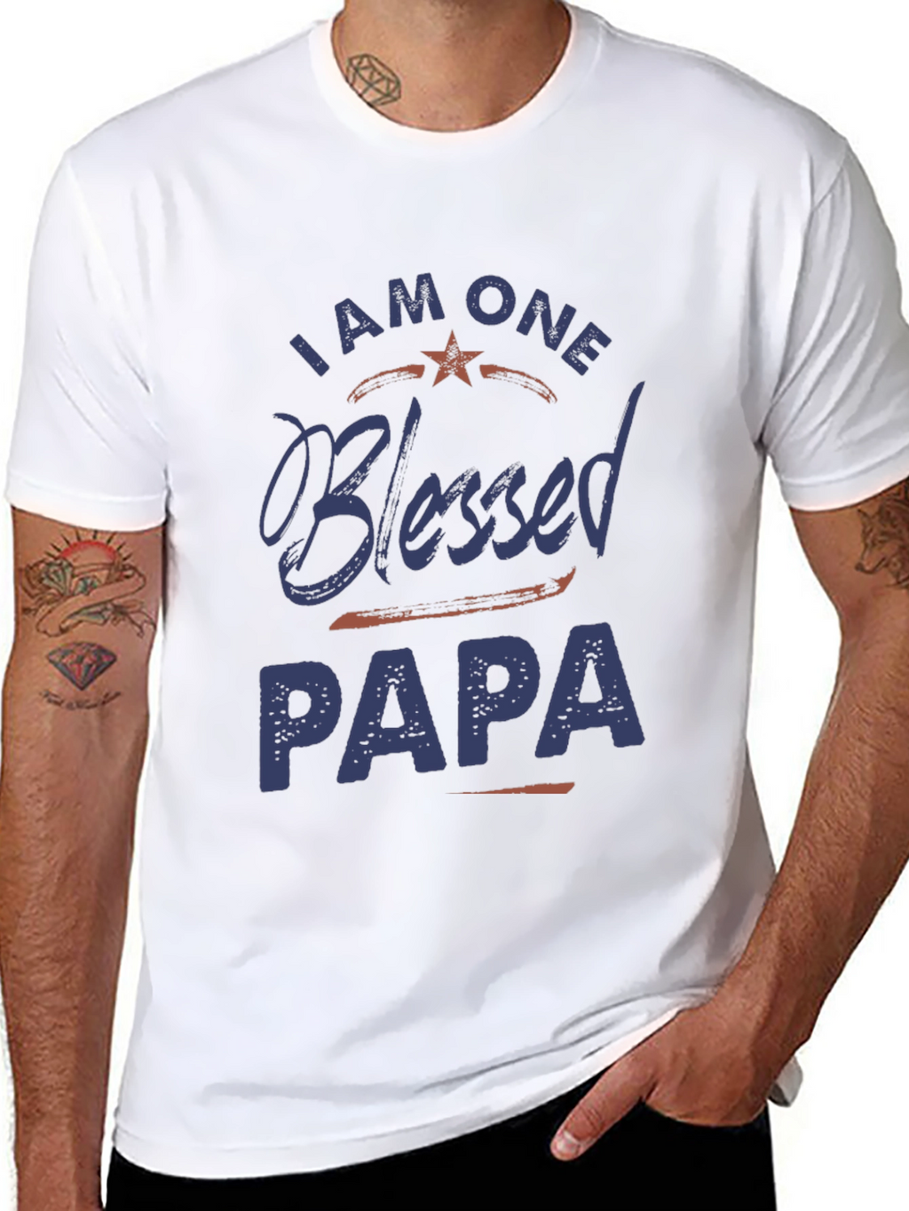 Blessed Papa Graphic T-Shirt