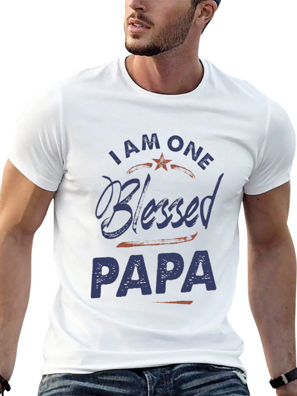 Blessed Papa Graphic T-Shirt