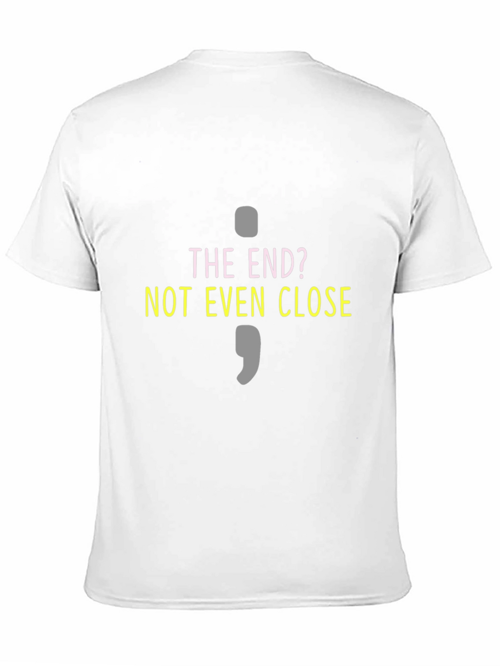 The End? Semicolon Graphic T-Shirt - Black Cotton Blend