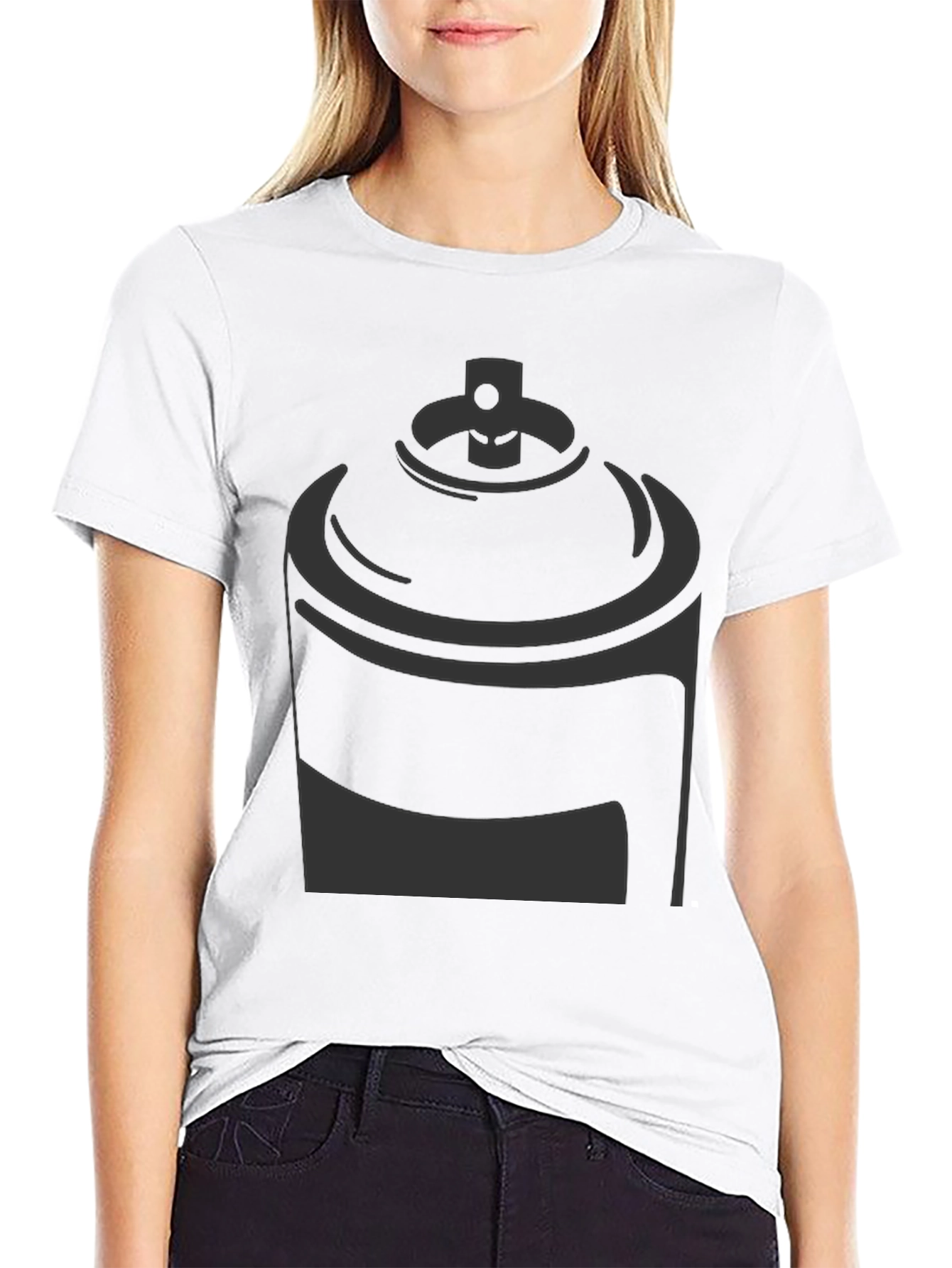 Spray Paint Can Graphic Tee - Stylish Black T-Shirt