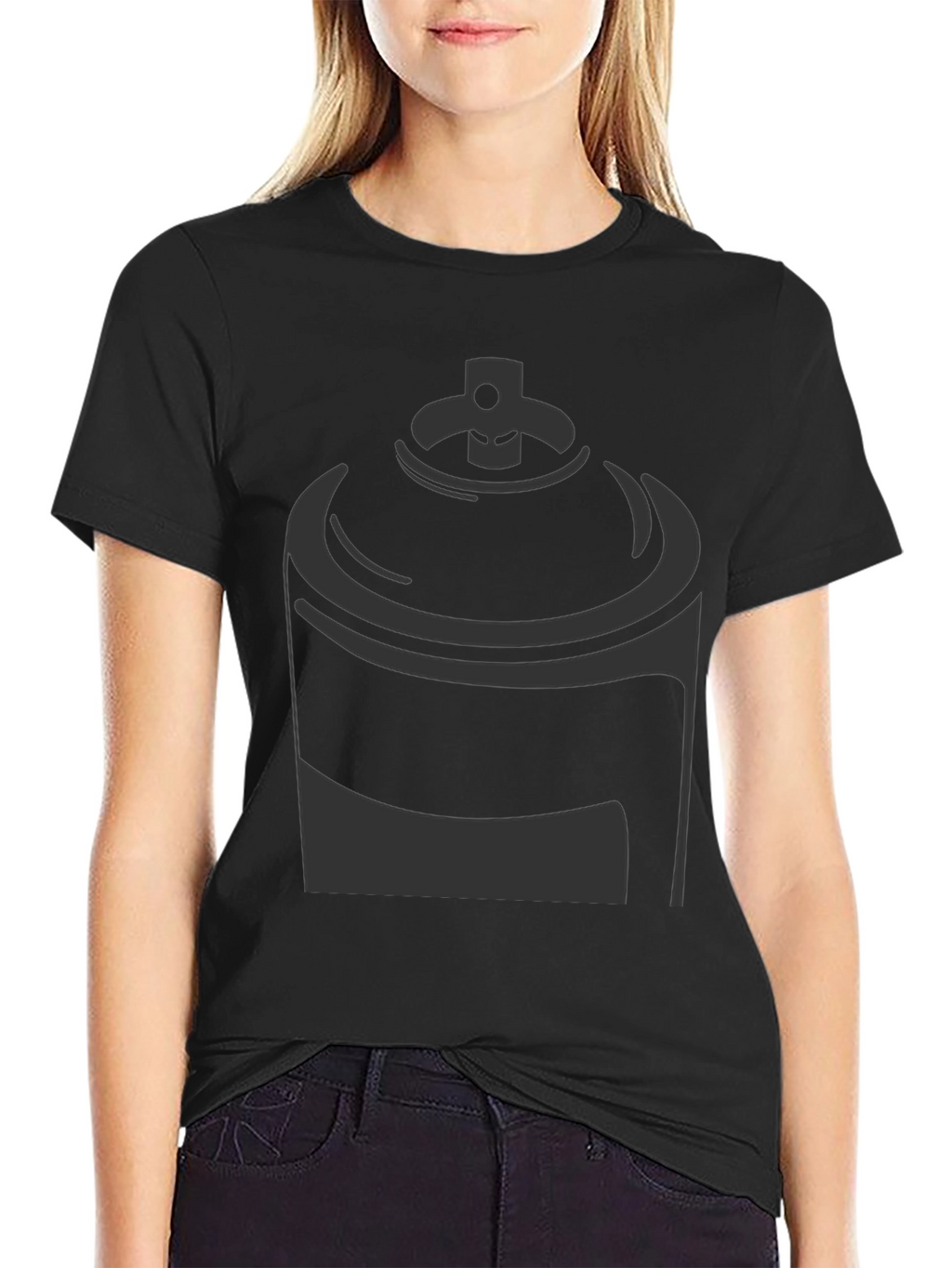 Spray Paint Can Graphic Tee - Stylish Black T-Shirt
