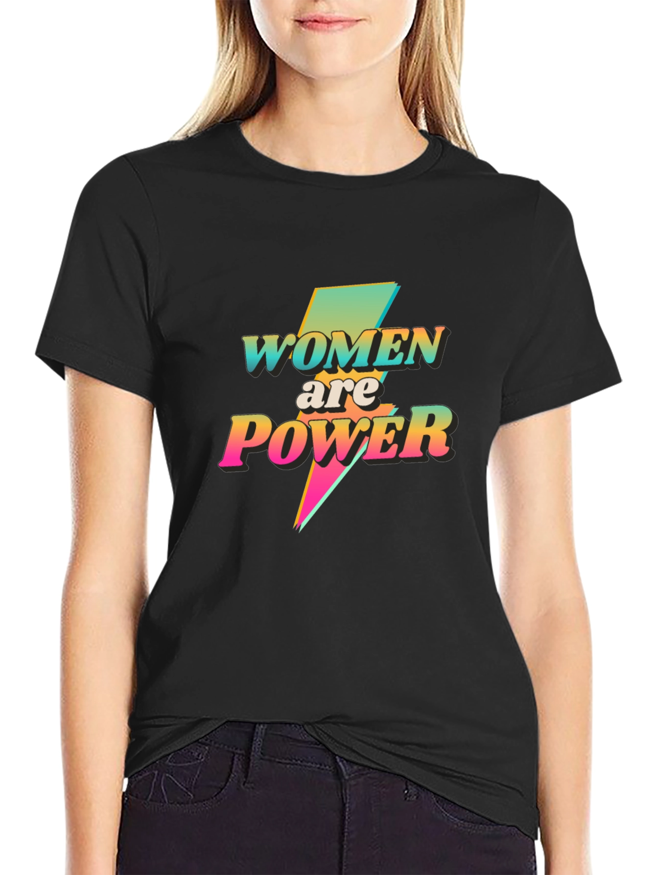 Women are Power Graphic Tee - Black T-Shirt