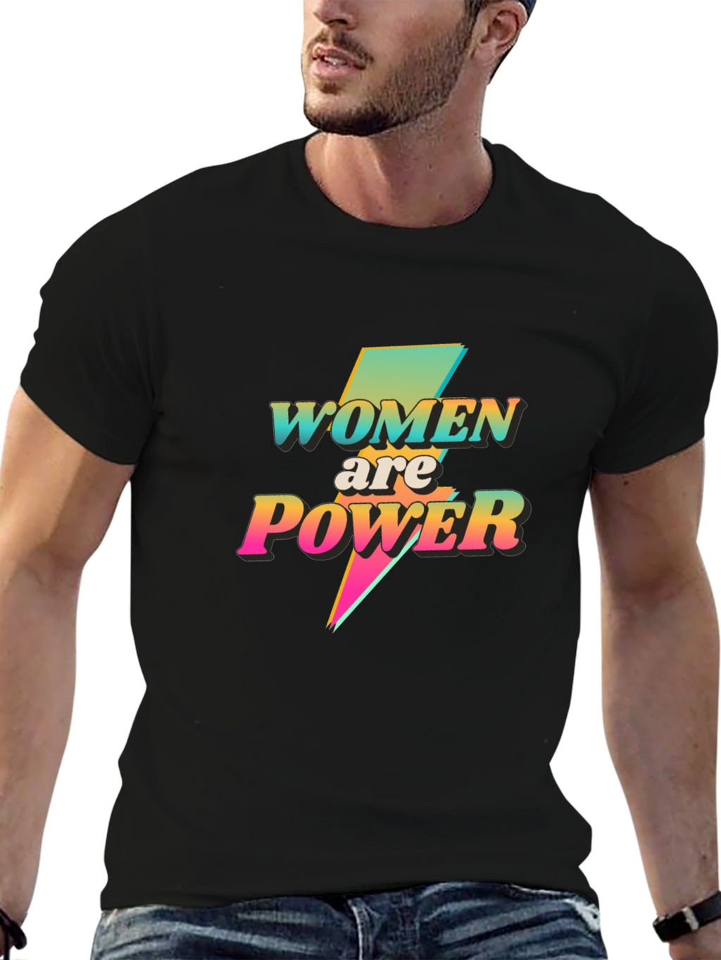 Women are Power Graphic Tee - Black T-Shirt