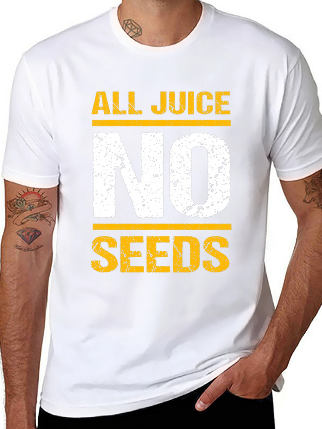 All Juice No Seeds T-Shirt - Funny Graphic Tee