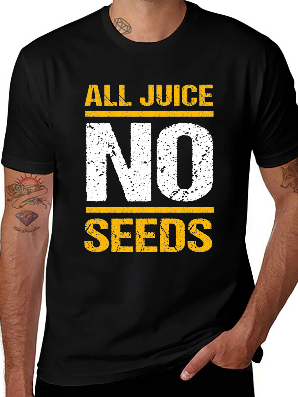 All Juice No Seeds T-Shirt - Funny Graphic Tee
