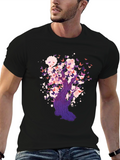 Butterfly Tree Black T-Shirt - Artistic Design