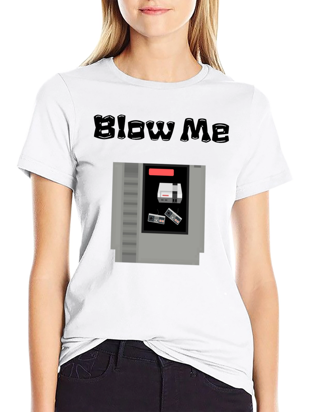 Retro Gaming T-Shirt - Blow Me NES Cartridge Tee
