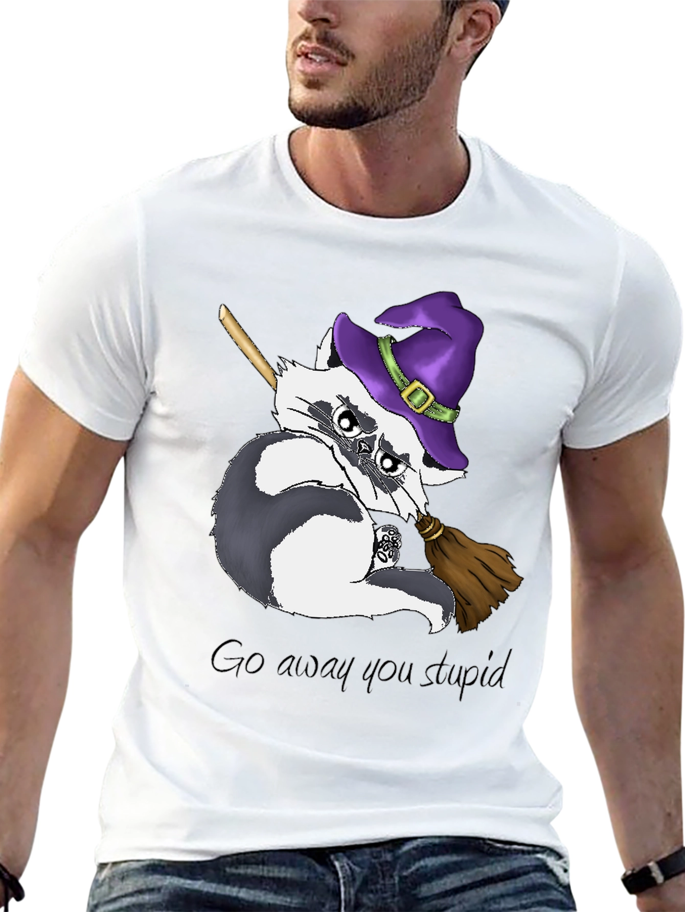 Grumpy Witch Raccoon T-Shirt