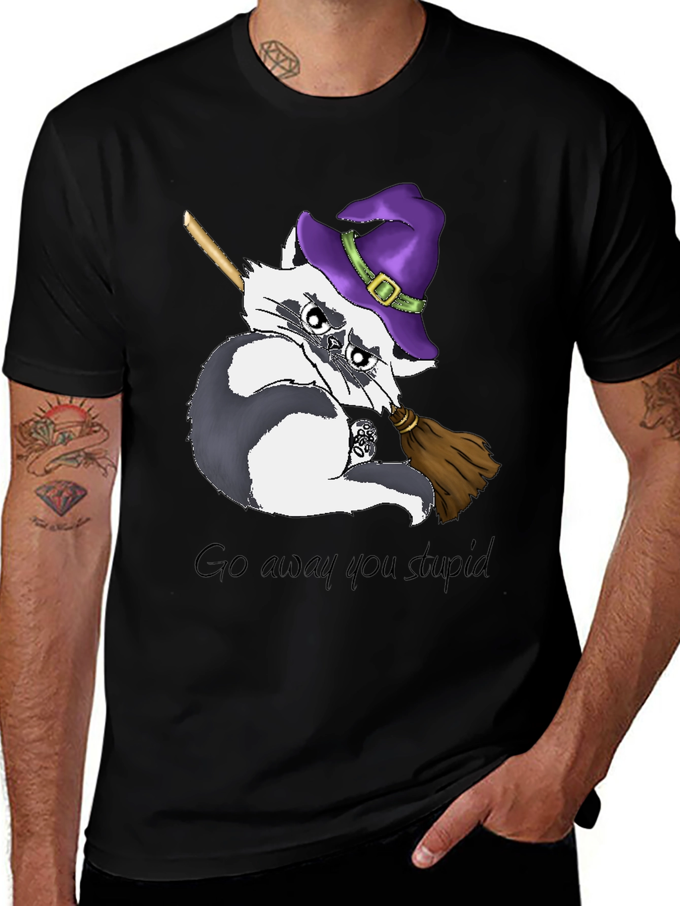 Grumpy Witch Raccoon T-Shirt