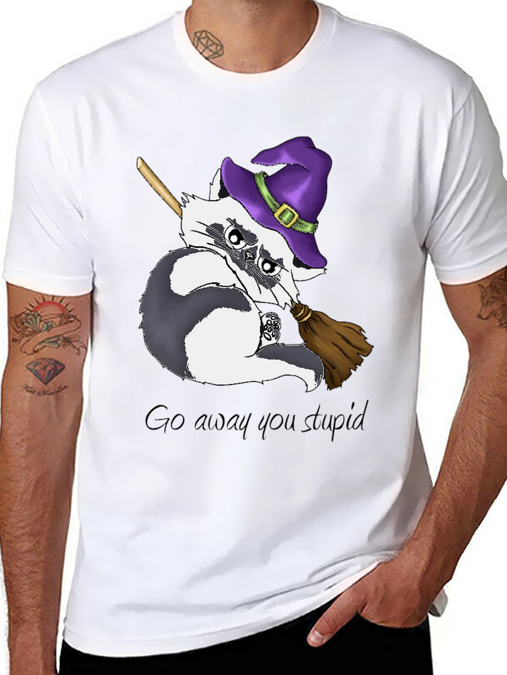 Grumpy Witch Raccoon T-Shirt