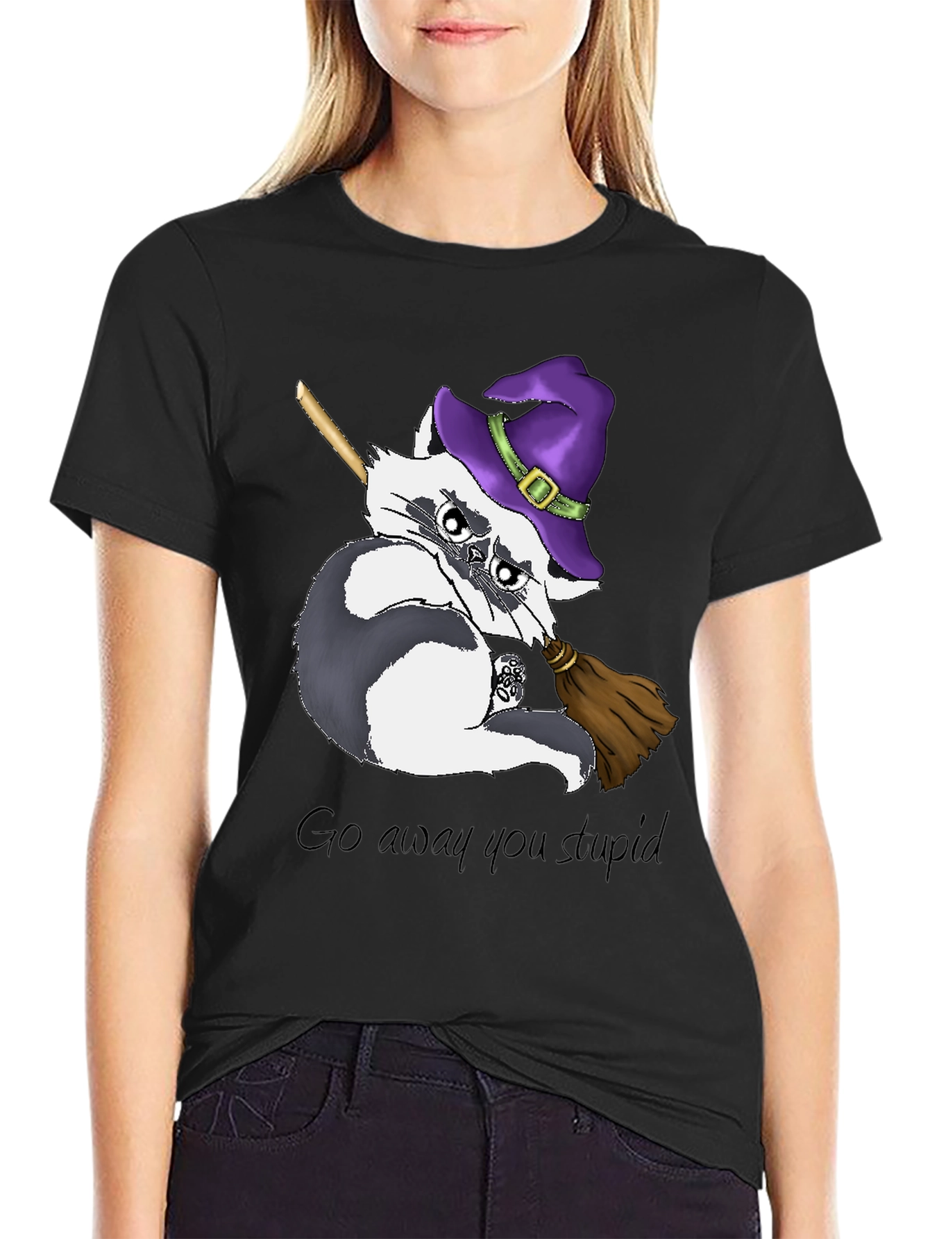 Grumpy Witch Raccoon T-Shirt