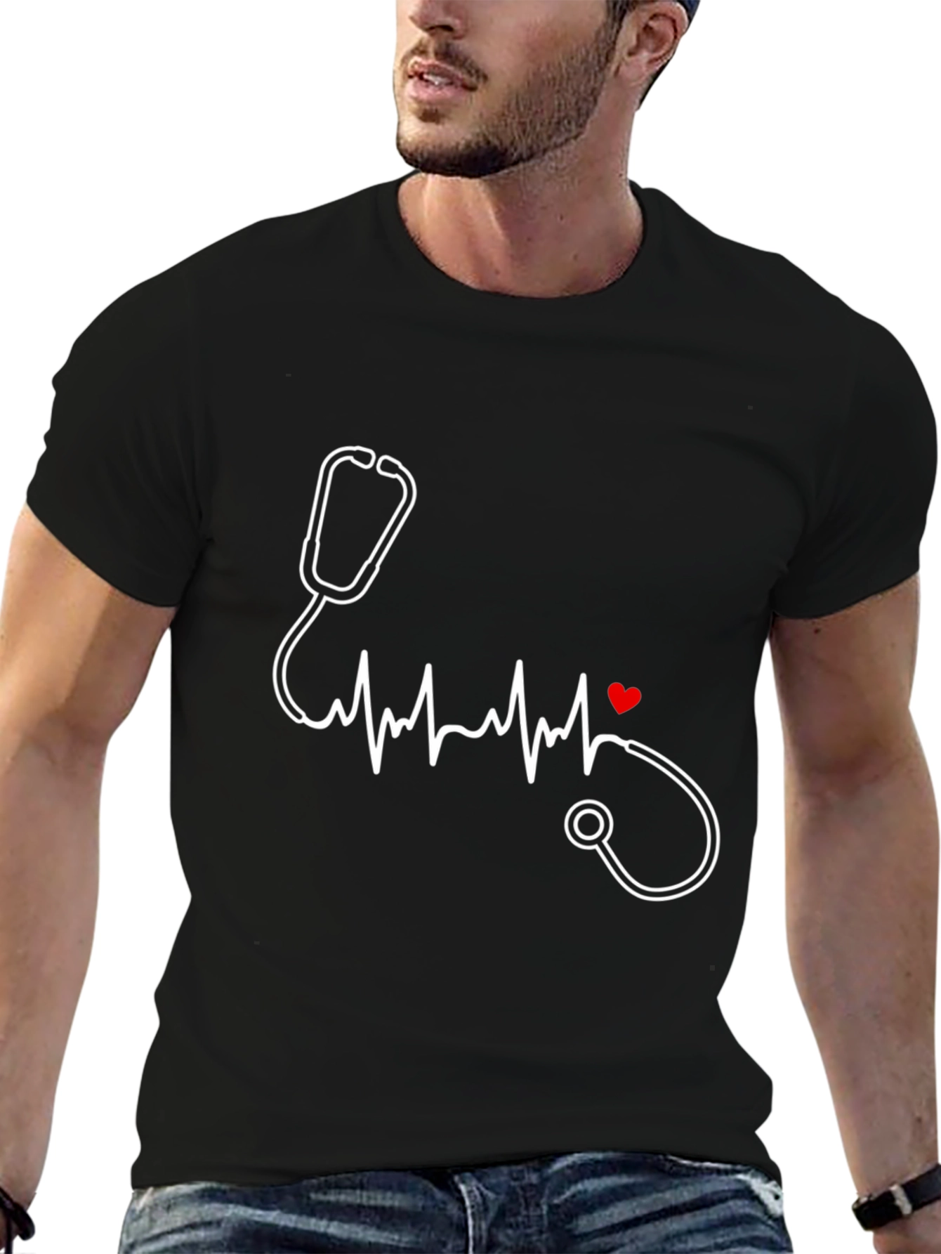 Heartbeat Stethoscope Graphic Tee